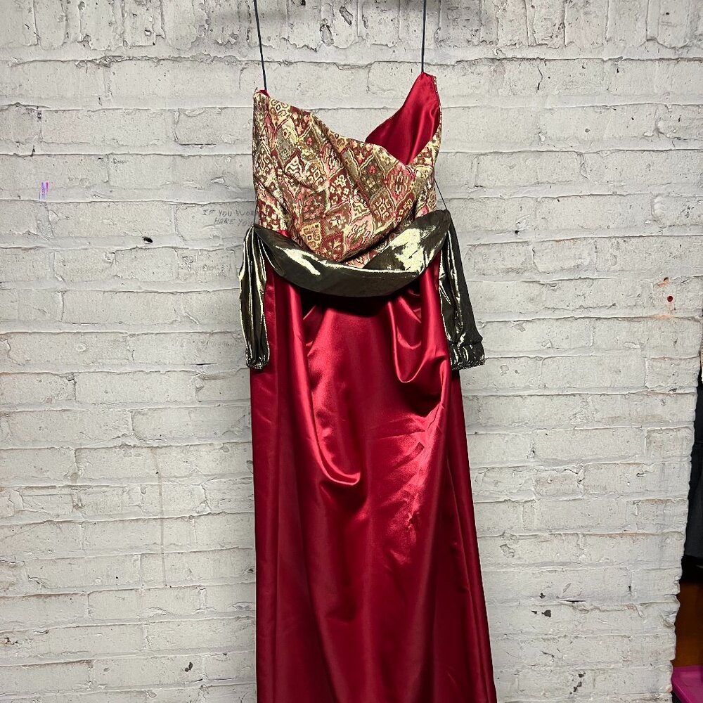 Strapless Burgundy Dress - Women's Size 10